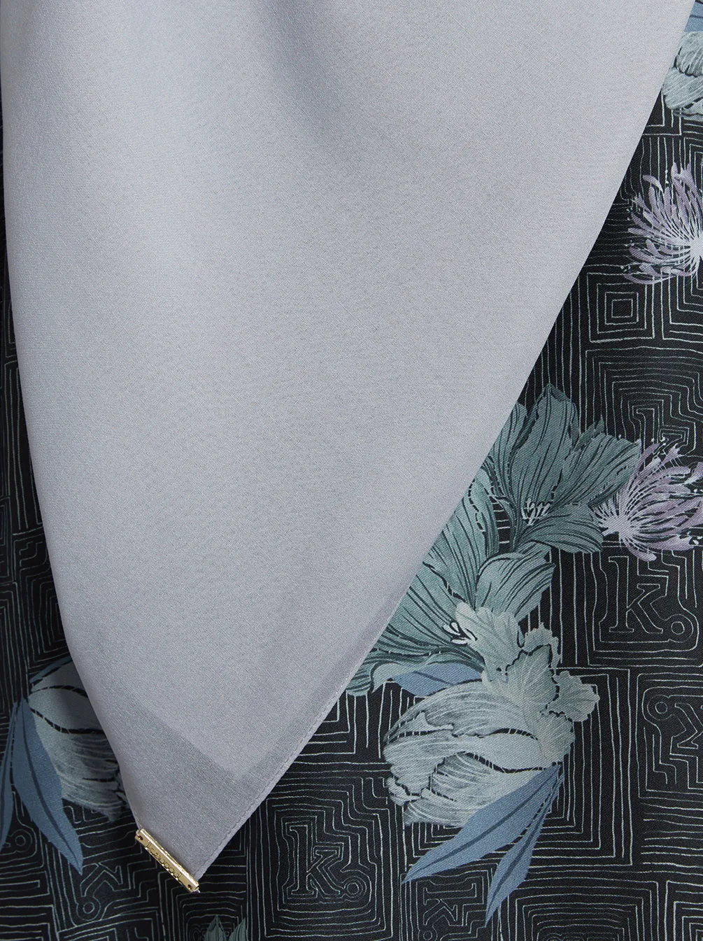 LIGHT VOILE SCARF PLAIN GREY