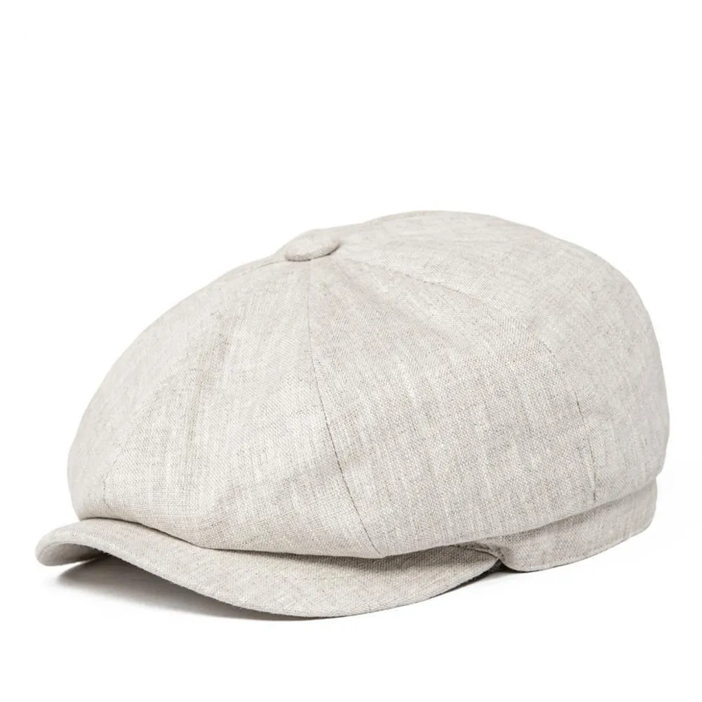 Linen Newsboy Cap