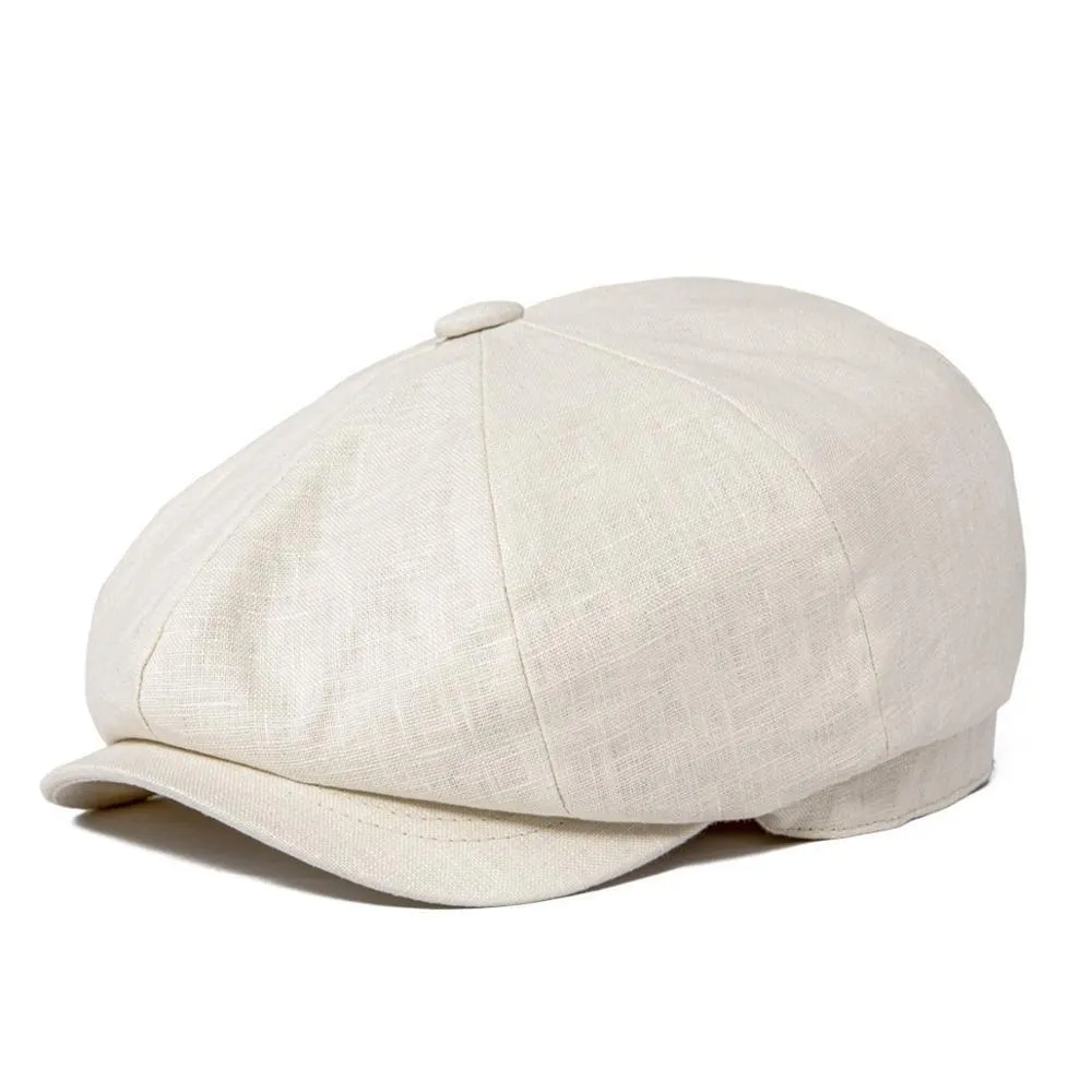 Linen Newsboy Cap