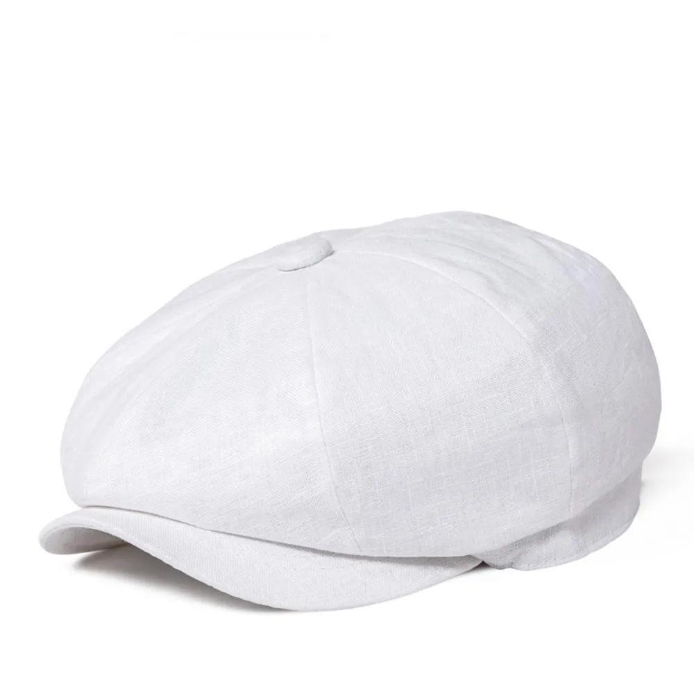 Linen Newsboy Cap