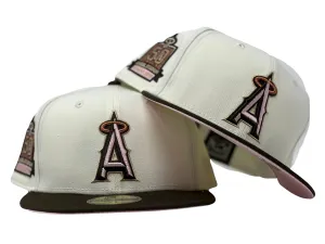 LOS ANGELES ANGELS 50TH ANNIVERSARY "NEAPOLITAN ICE CREAM" PINK BRIM NEW ERA FITTED HAT