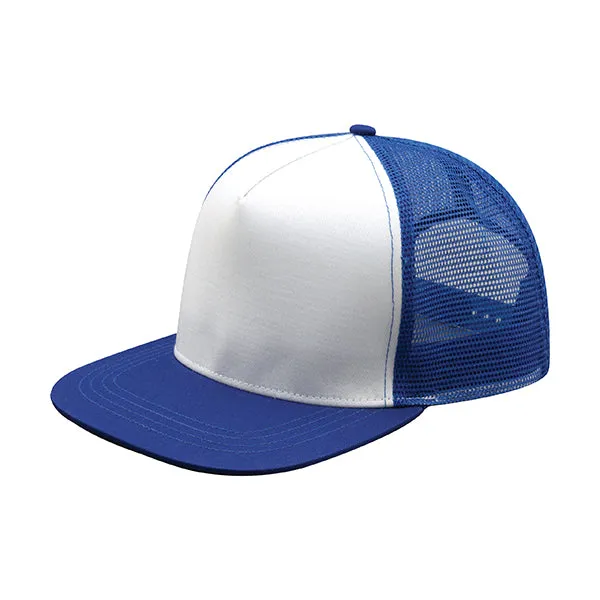 Mega Cap 6997C Flat Bill Snapback Trucker Cap