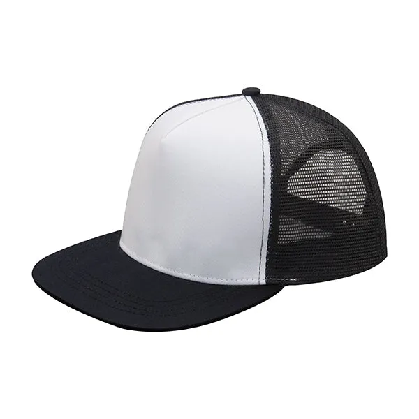 Mega Cap 6997C Flat Bill Snapback Trucker Cap