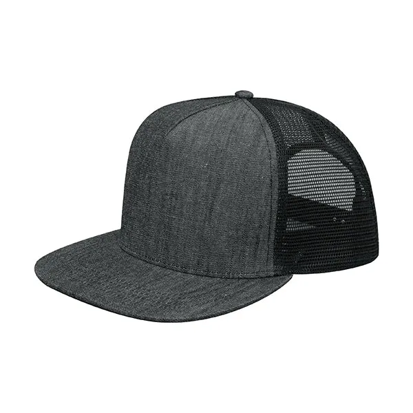 Mega Cap 6997C Flat Bill Snapback Trucker Cap