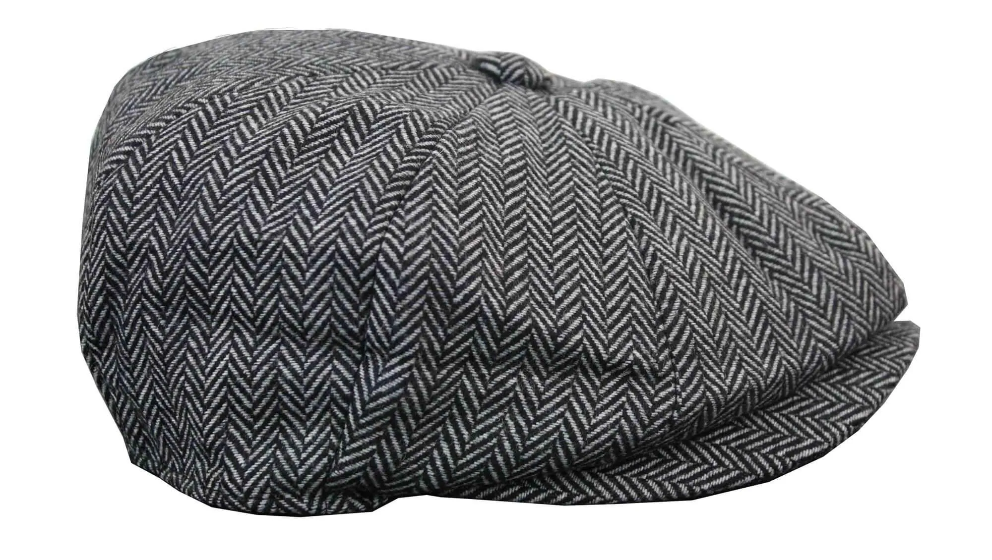 Men's Herringbone Tweed Newsboy Cap