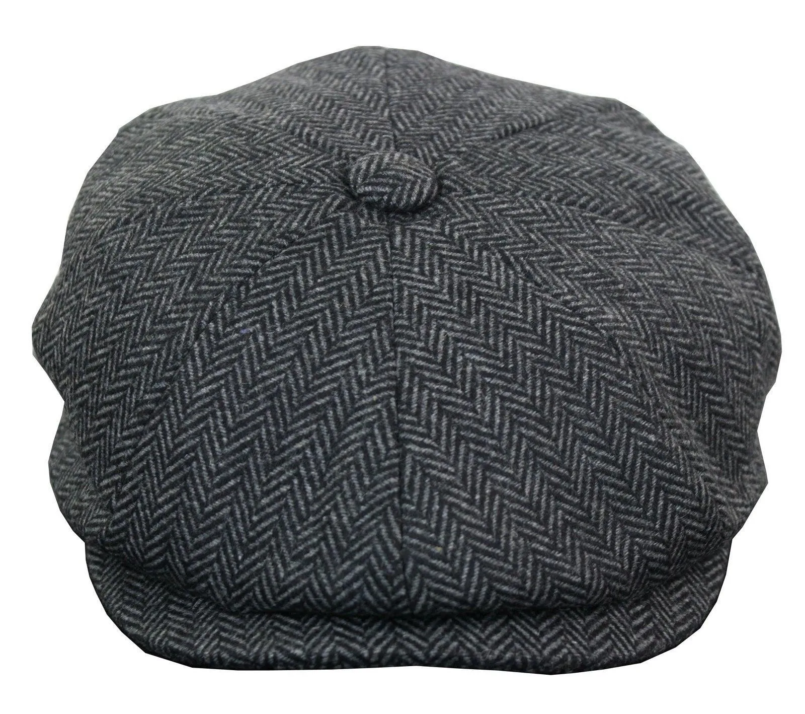 Men's Herringbone Tweed Newsboy Cap