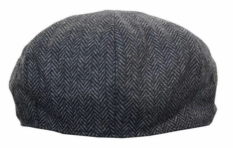 Men's Herringbone Tweed Newsboy Cap