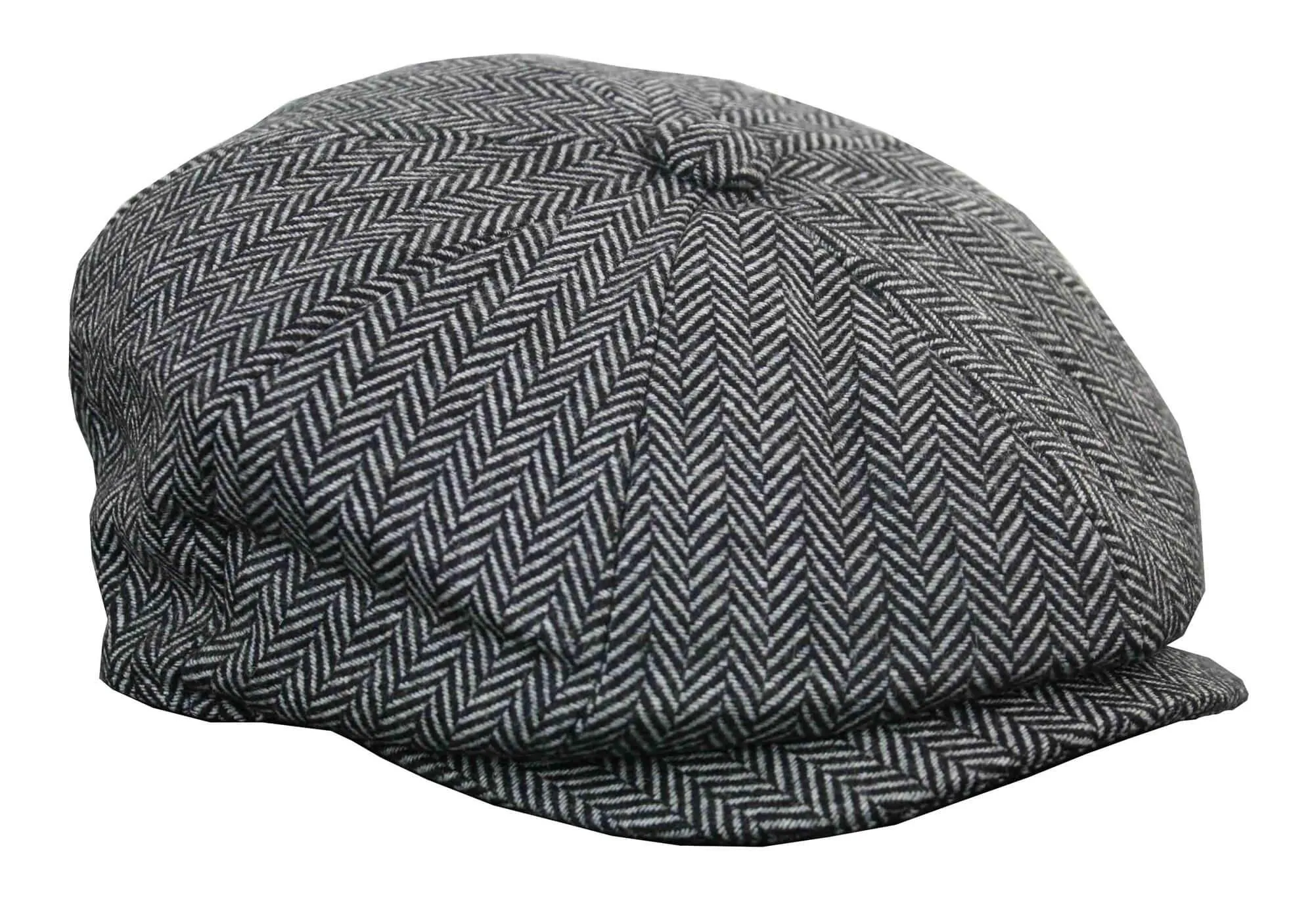 Men's Herringbone Tweed Newsboy Cap