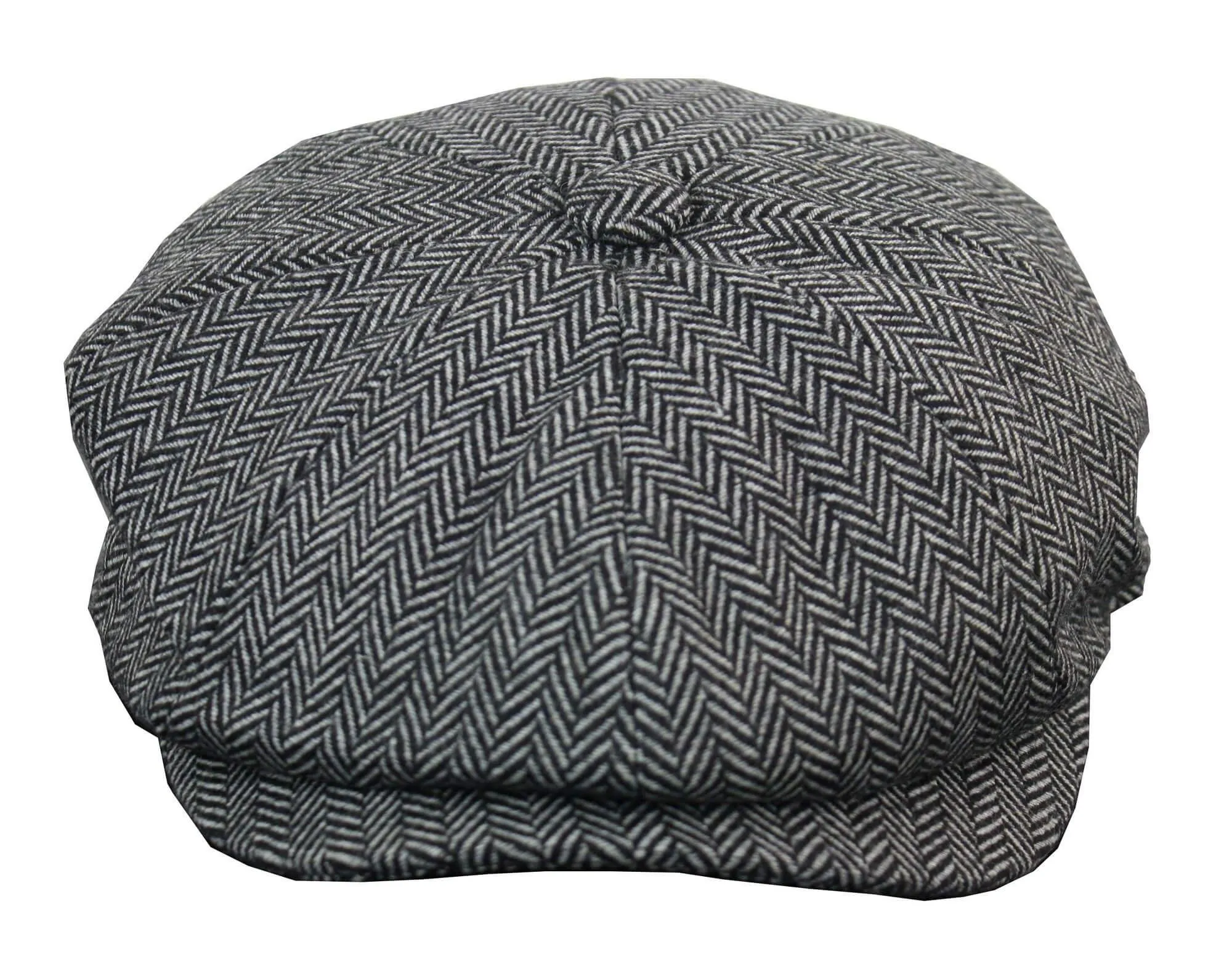 Men's Herringbone Tweed Newsboy Cap