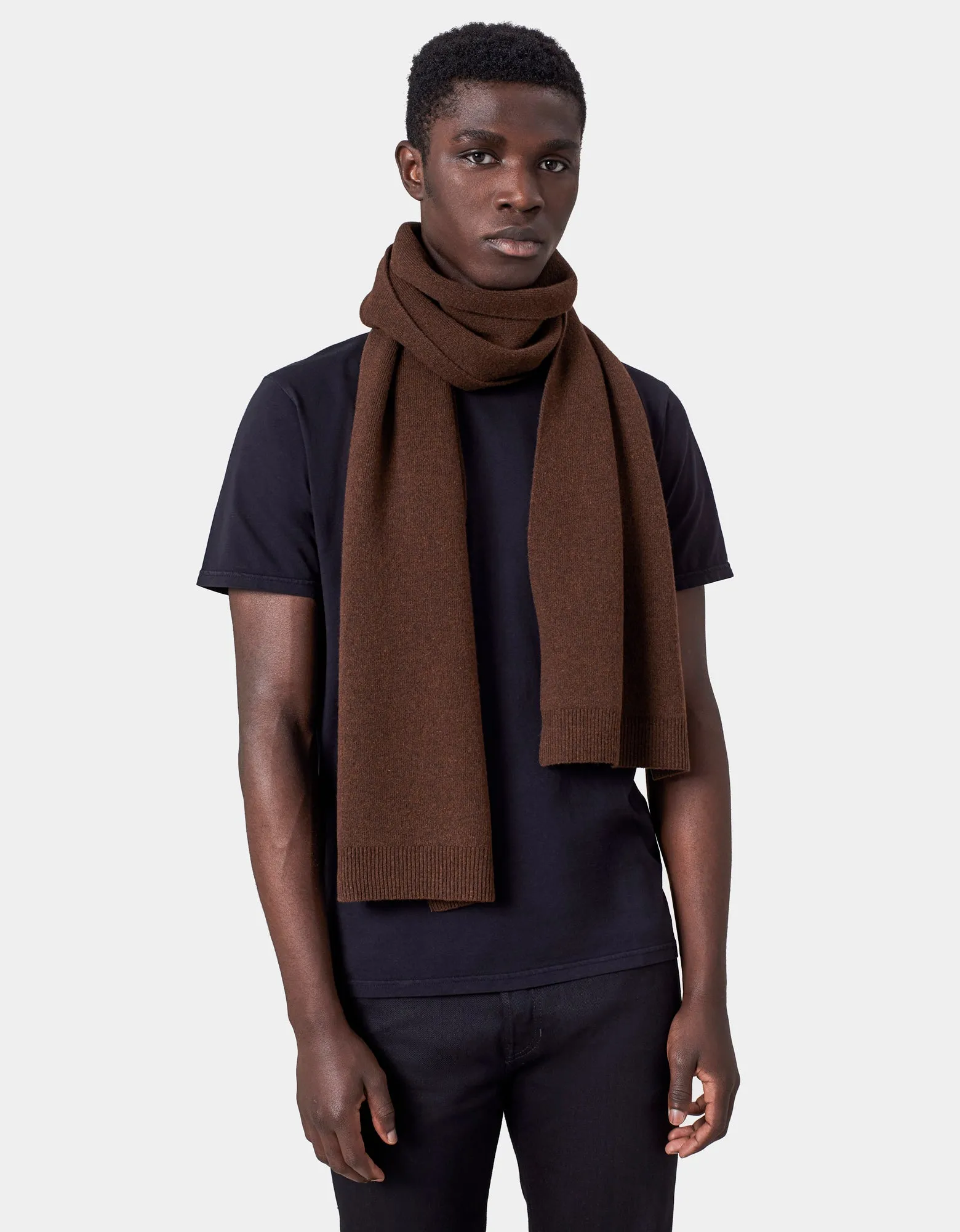 Merino Wool Scarf - Stone Blue