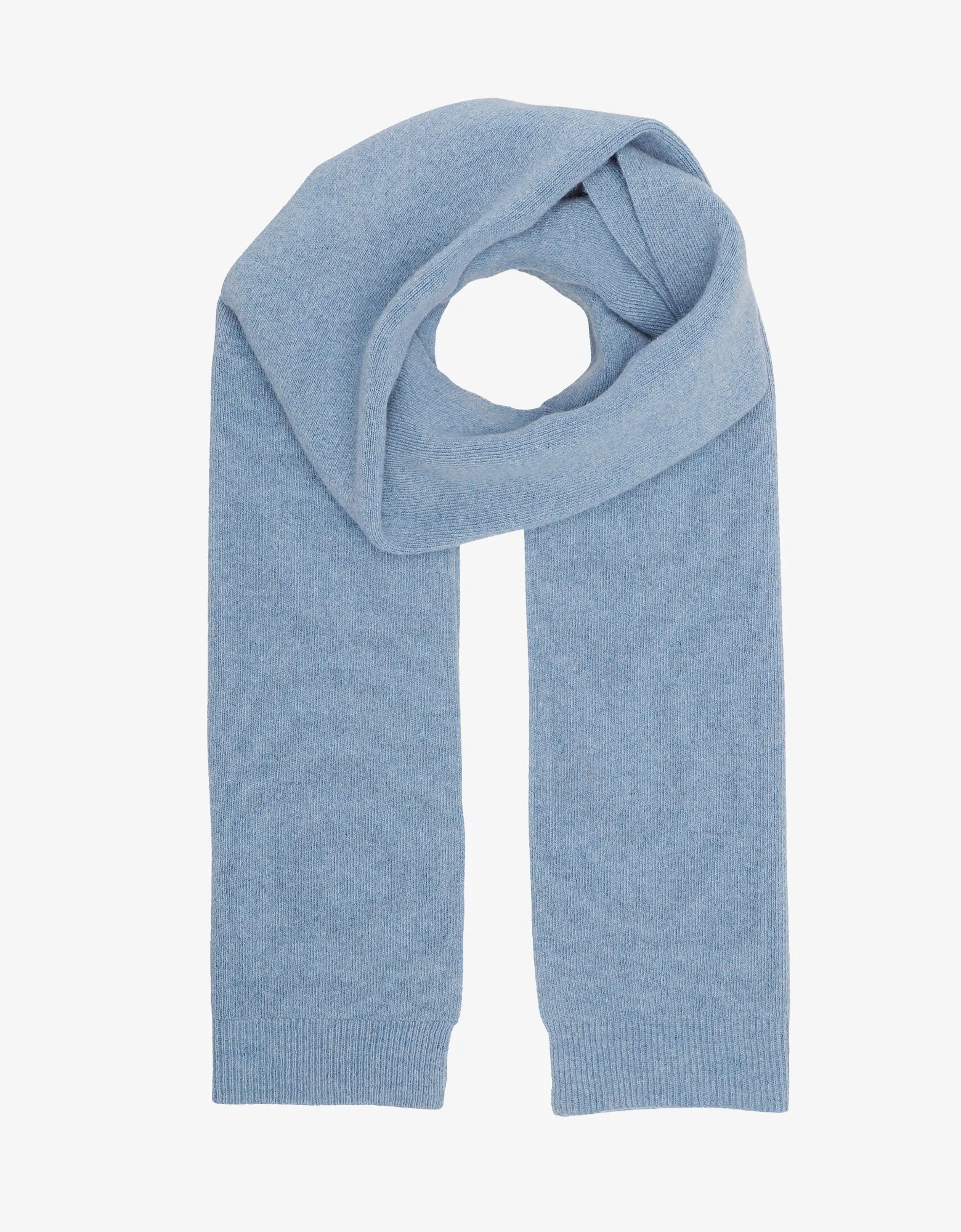 Merino Wool Scarf - Stone Blue