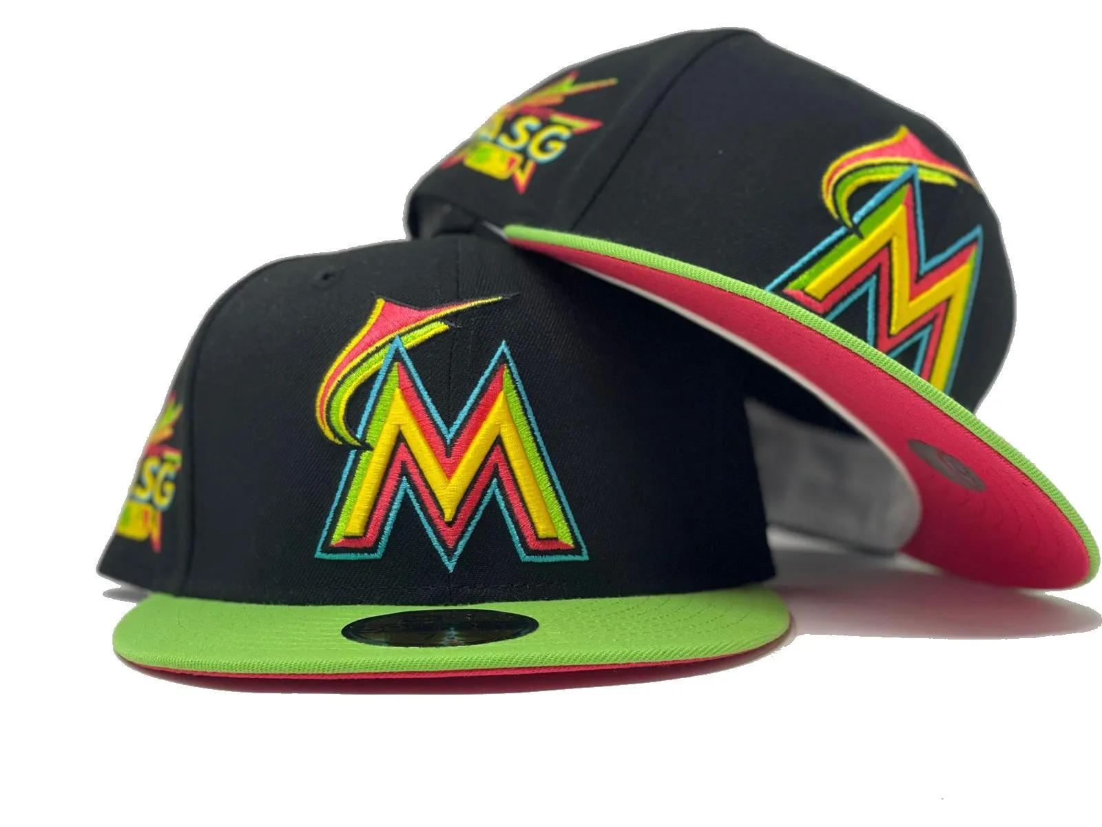 MIAMI MARLINS 2017 ALL STAR GAME LAVA RED BRIM NEW ERA FITTED HAT