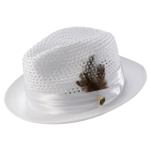 Montique White Men's Summer Straw Hats Style H-34