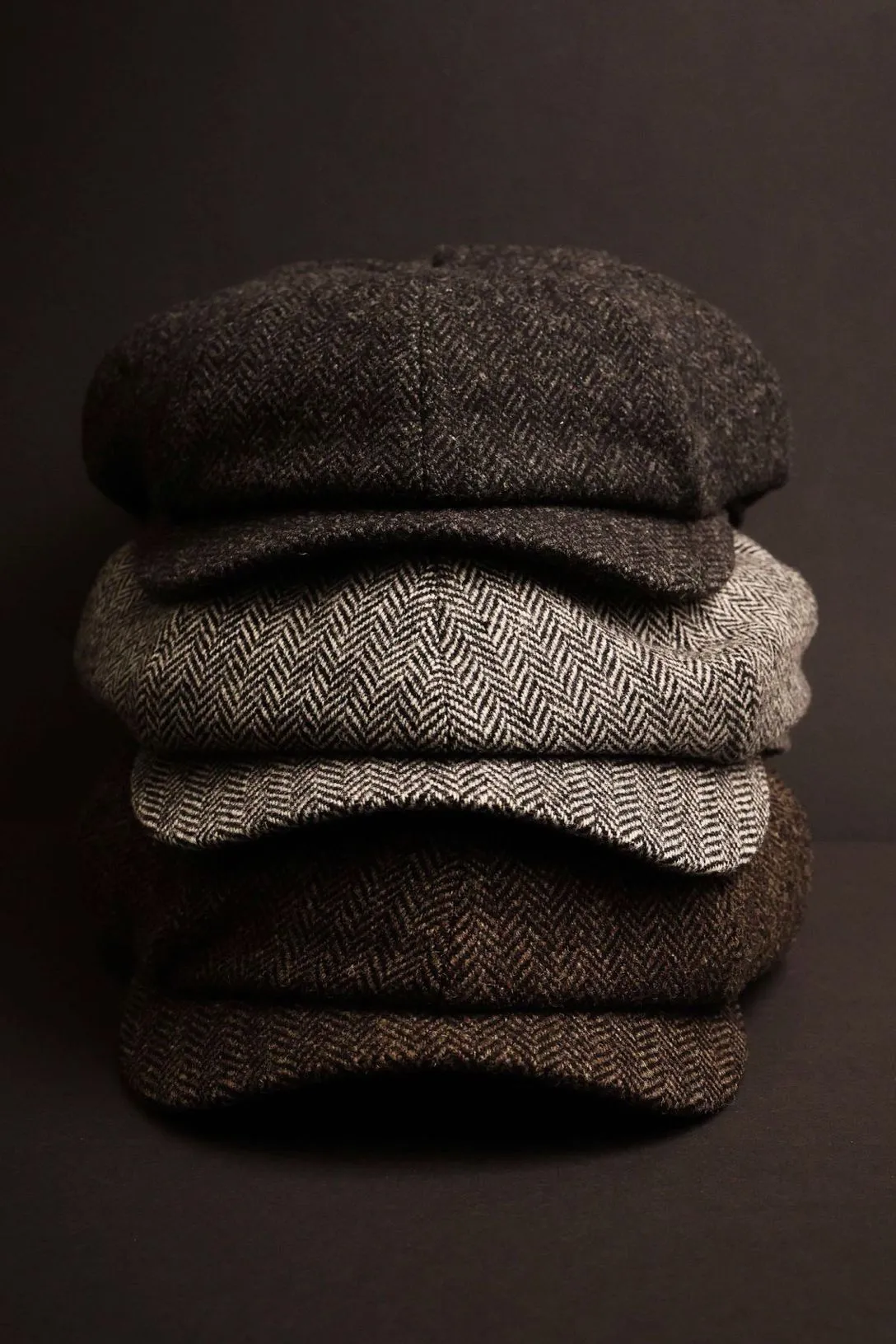 Newsboy Classic Shetland Wool Herringbone Cap (Choice of Colors) by Wigens