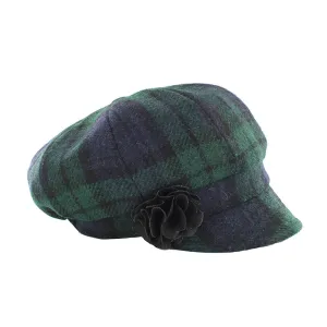 Newsboy Hat - Blue Green Plaid