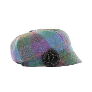 Newsboy Hat - Purple Green Multi Plaid