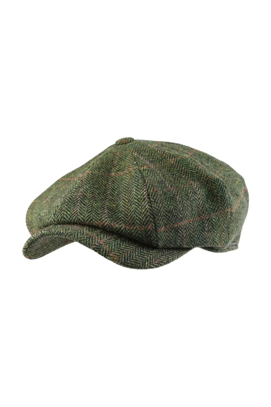 Newsboy Retro Cap in Herringbone Overcheck Shetland Wool (Choice of Colors) by Wigens