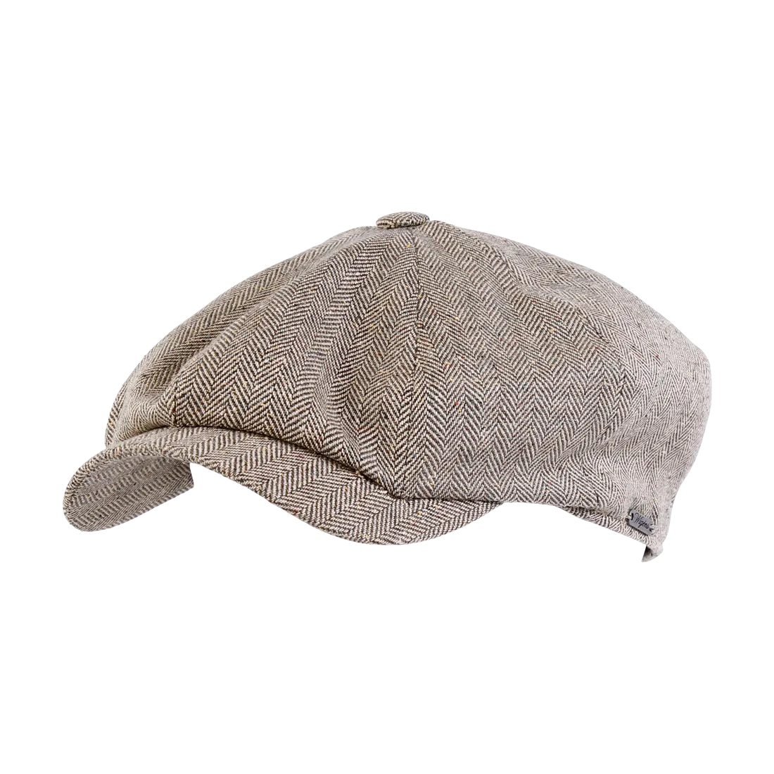 Newsboy Retro Cap in Silk and Cotton Herringbone Donegal (Choice of Colors) by Wigens