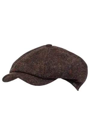 Newsboy Retro Cap in Wool Donegal (Choice of Colors) by Wigens