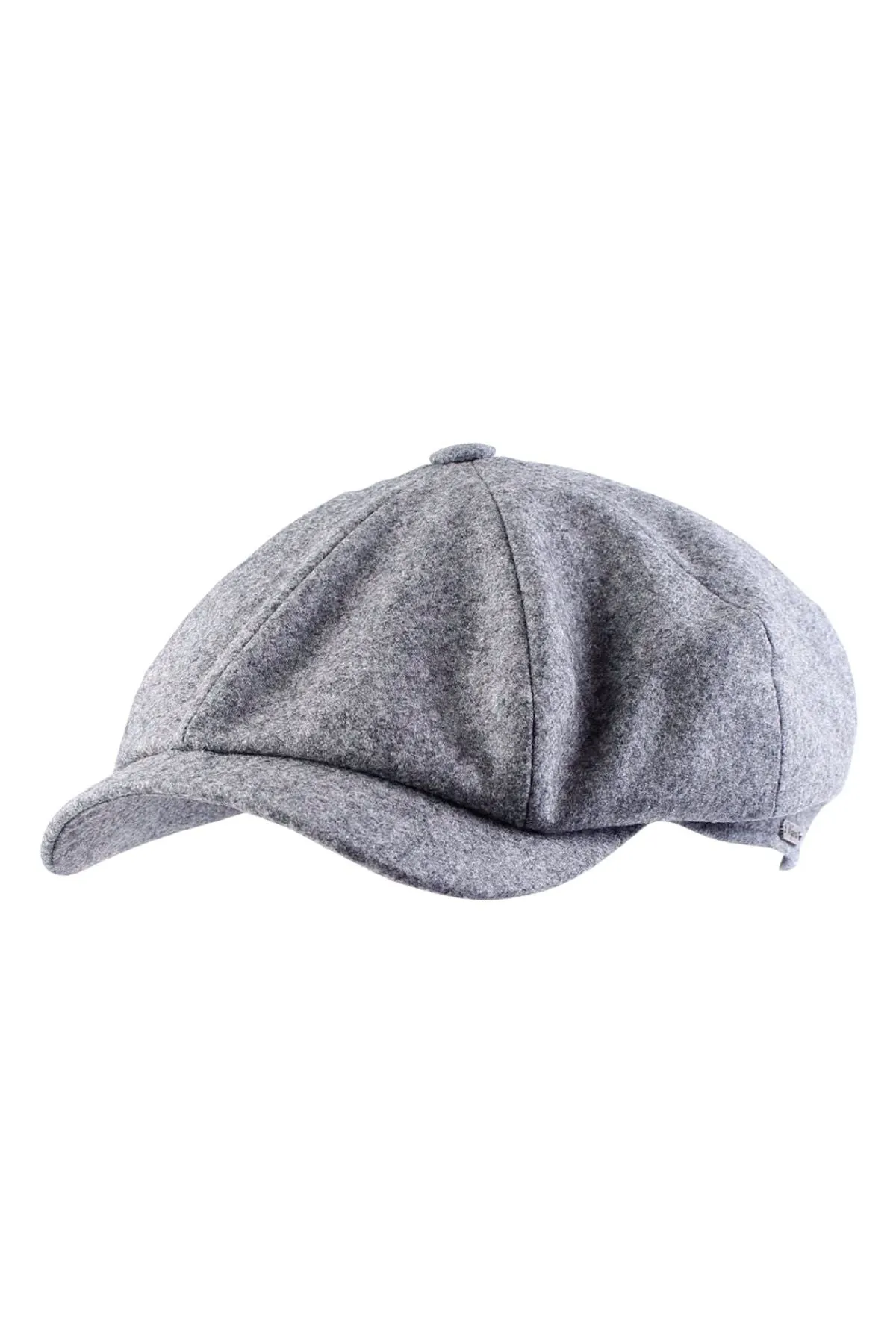 Newsboy Retro 'Vitale Barberis Canonico' Wool Flannel Cap in Grey Mélange by Wigens