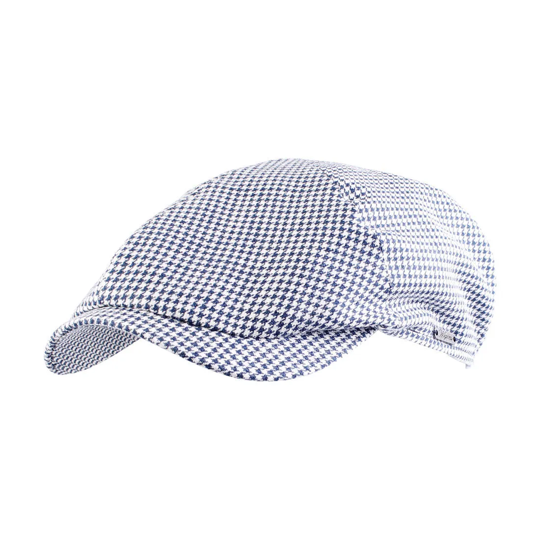 Newsboy Slim Cap in Summer Pepita Linen Blend Houndstooth (Choice of Colors) by Wigens