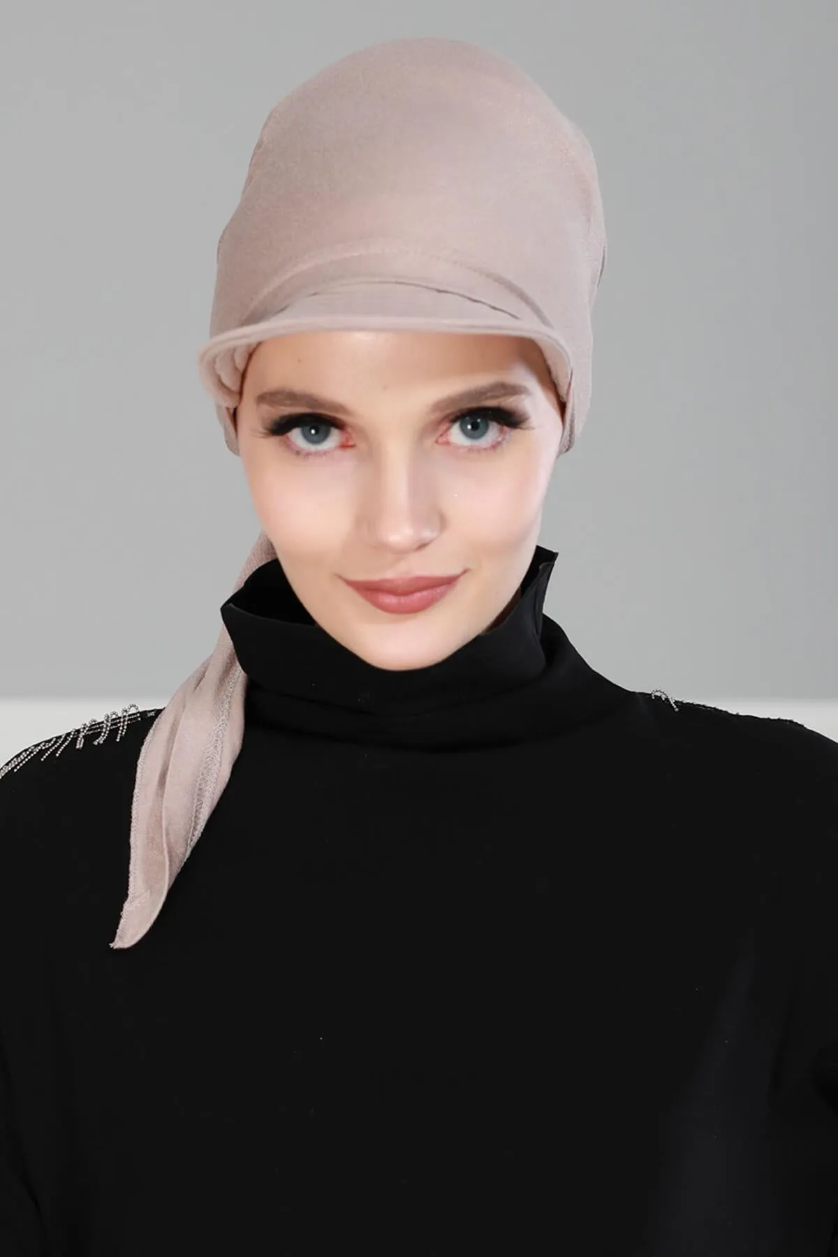 Newsboy Visor Bandana Cover for Elegant Look, Stylish Cotton Women Bandana, Comfortable and Easy Wrap Chemo Headwear Visor Bonnet Cap,B-40