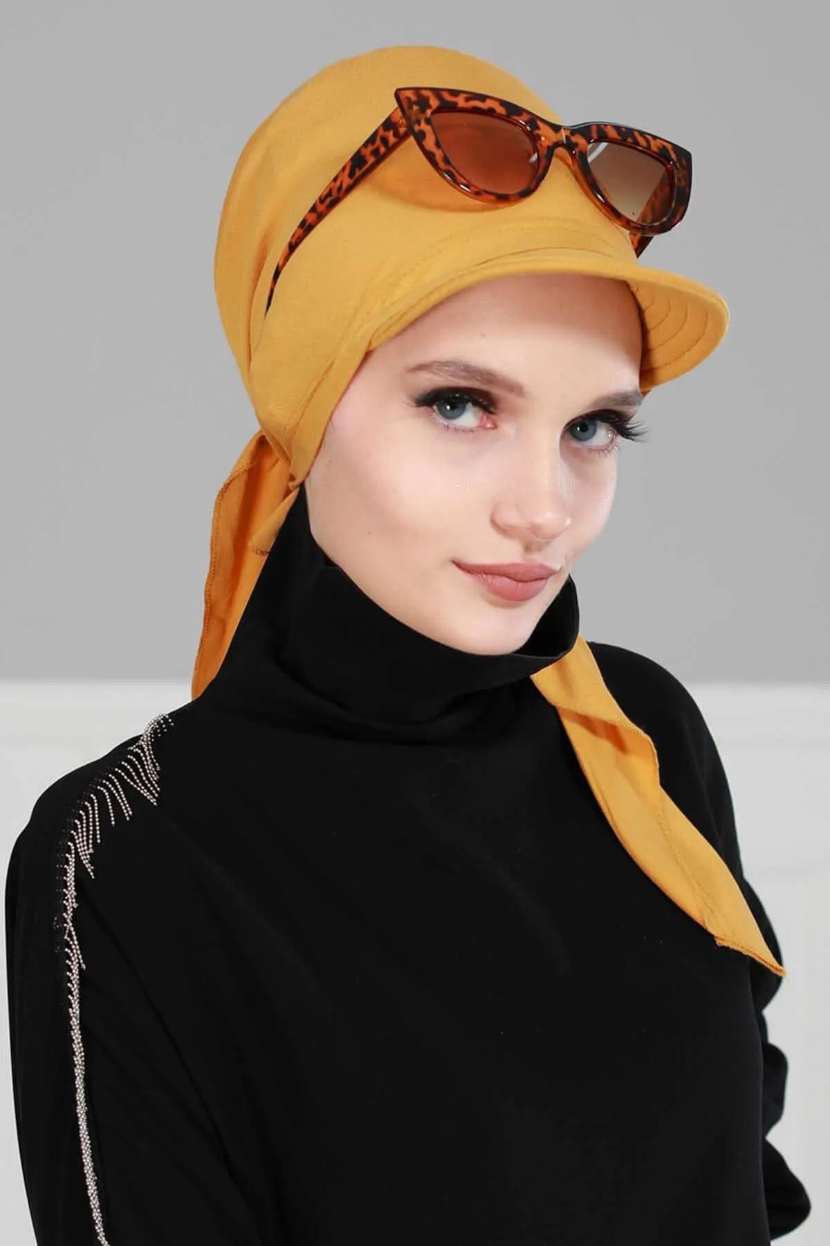 Newsboy Visor Bandana Cover for Elegant Look, Stylish Cotton Women Bandana, Comfortable and Easy Wrap Chemo Headwear Visor Bonnet Cap,B-40