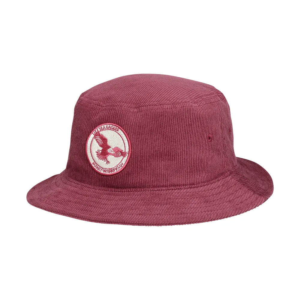 NRL Retro Corduroy Bucket Hat - Manly Sea Eagles - Adult - One Size