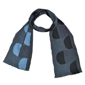 NUNO Narrow Scarf: "Pockets" (Lapis/Black)