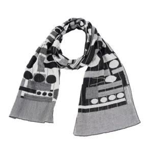 NUNO Scarf: "Kites" (White/Black)