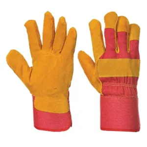 Portwest Fleece Lined Leather Rigger Glove ( Pack of 12) - A225