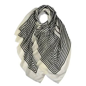 Rectangled Pattern Lightweight Scarf