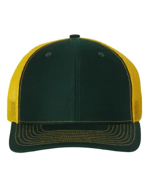 Richardson 112 Trucker Hat - Dark Green / Yellow