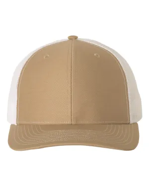 Richardson 112 Trucker Hat -Khaki / White