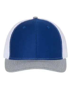 Richardson 112 Trucker Hat -Royal Blue / White / Heather Gray