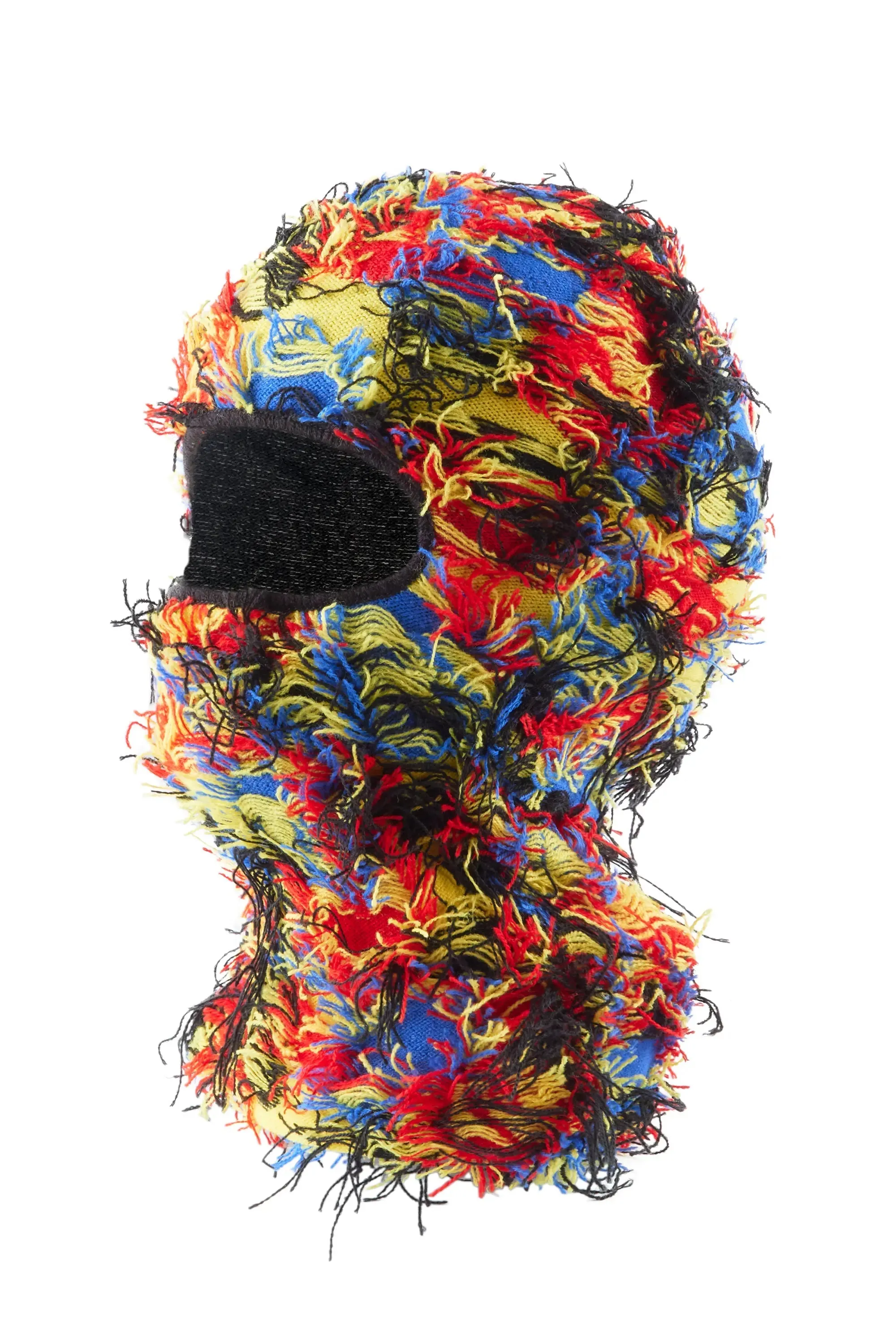 Seantee Neon Multi Fuzzy Ski Mask