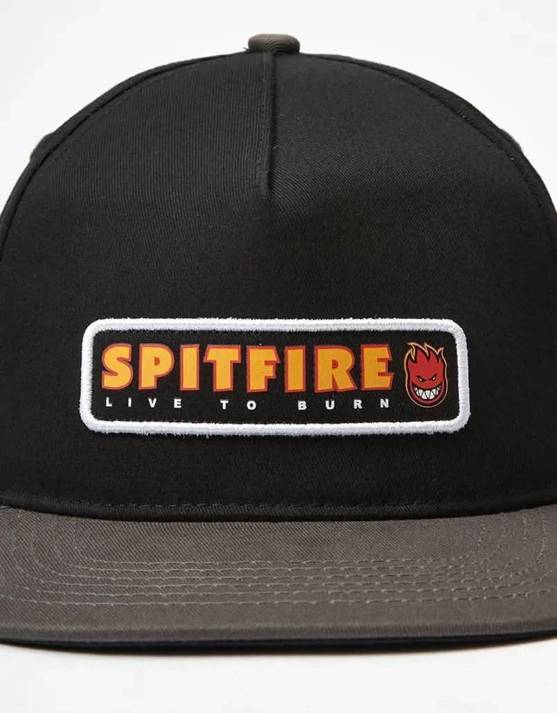 Spitfire Ltb Patch Snapback Cap - Black/Charcoal