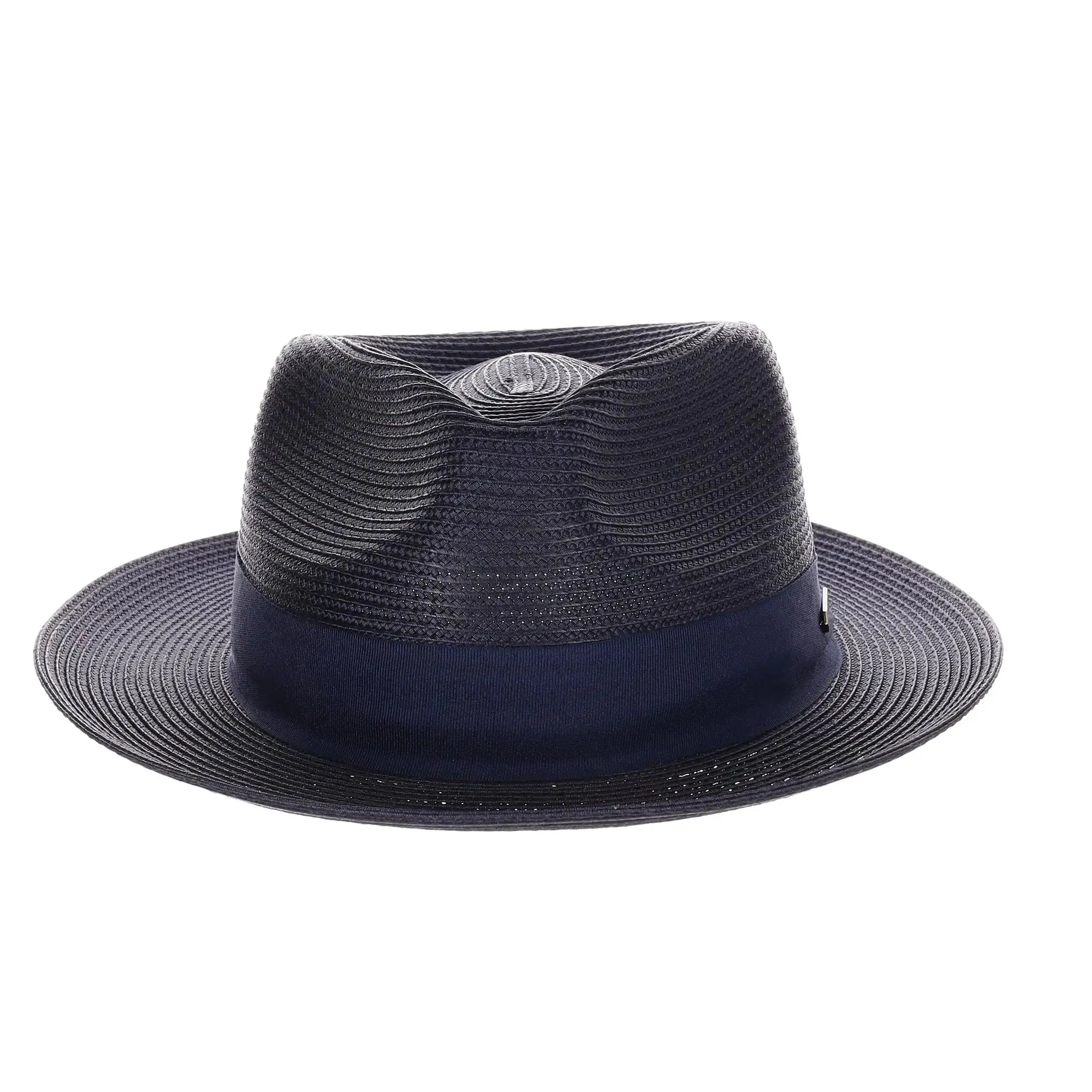 Steven Land Jordan Pinch Front Polybraid Straw Fedora