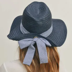 Striped Bow Fedora Hat