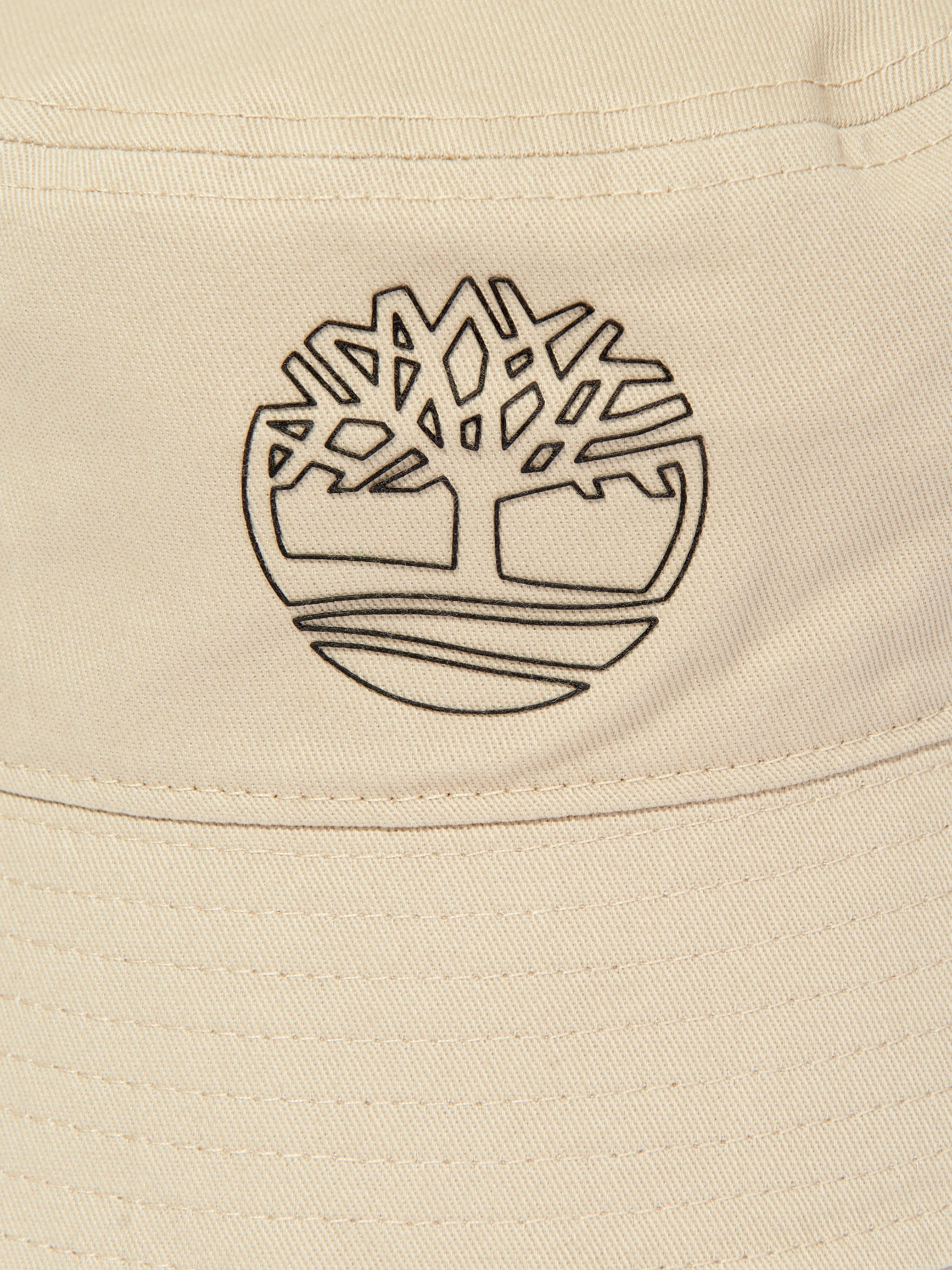 Timberland Boys Logo Bucket Hat in Beige