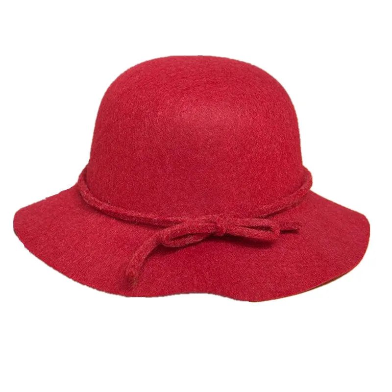 Timeless Old Style Wool Cloche Hats - Fushia