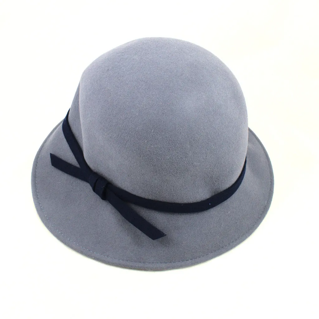 Vintage 1970s does 1920s Steel Blue Hat