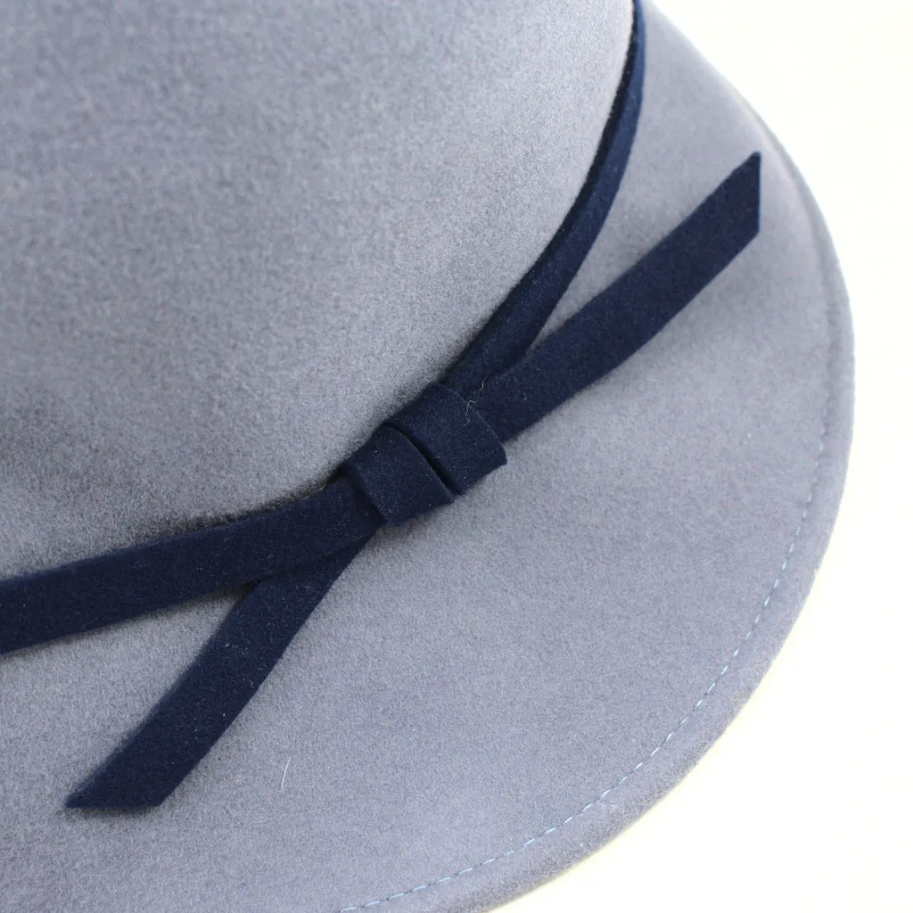 Vintage 1970s does 1920s Steel Blue Hat