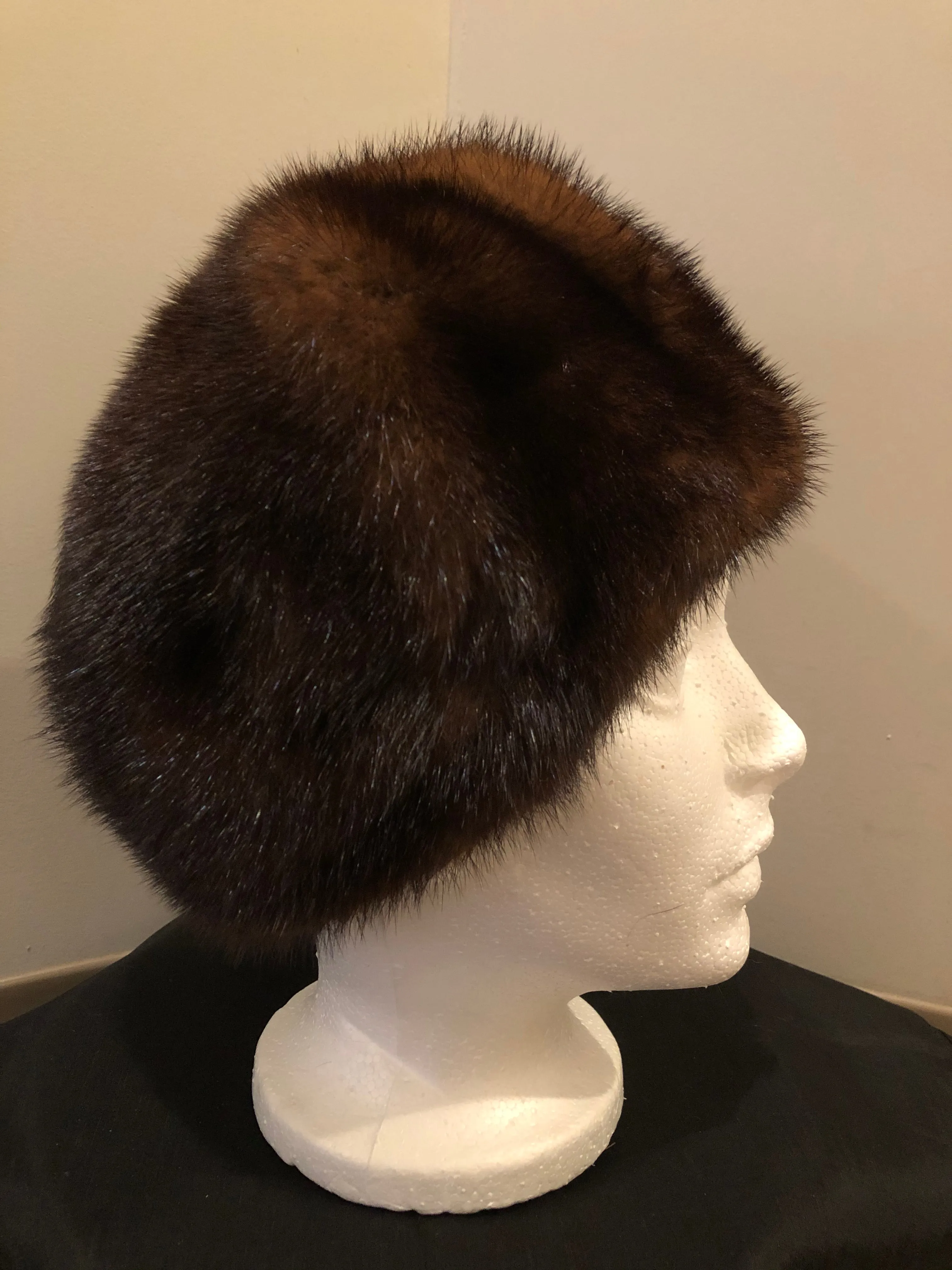 Vintage Dark Brown Fur Hat SOLD