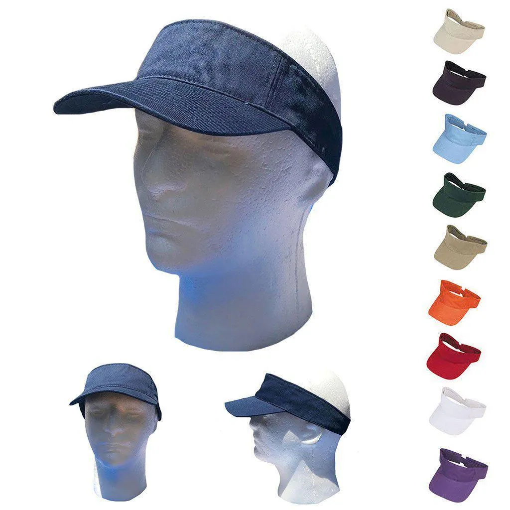 Visors Sun Plain Hat Sports Cap Cotton Golf Tennis Beach Summer Women Men Kids