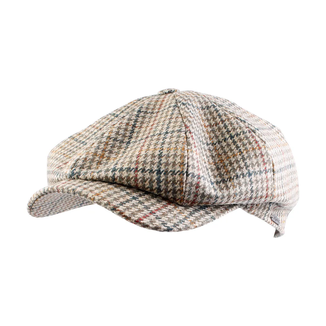 Wigens Statesman Retro Newsboy Wool Check Newsboy Cap