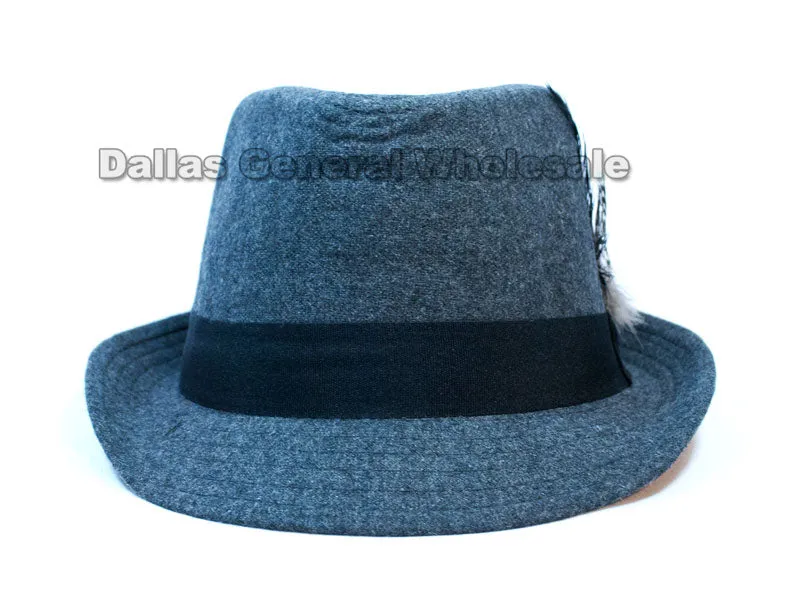 Wool Fedora Hats with Feather Wholesale