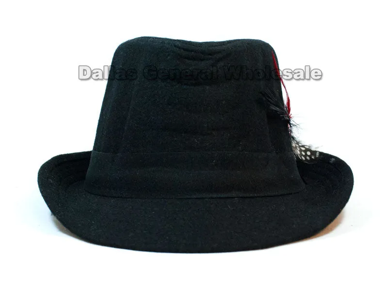 Wool Fedora Hats with Feather Wholesale