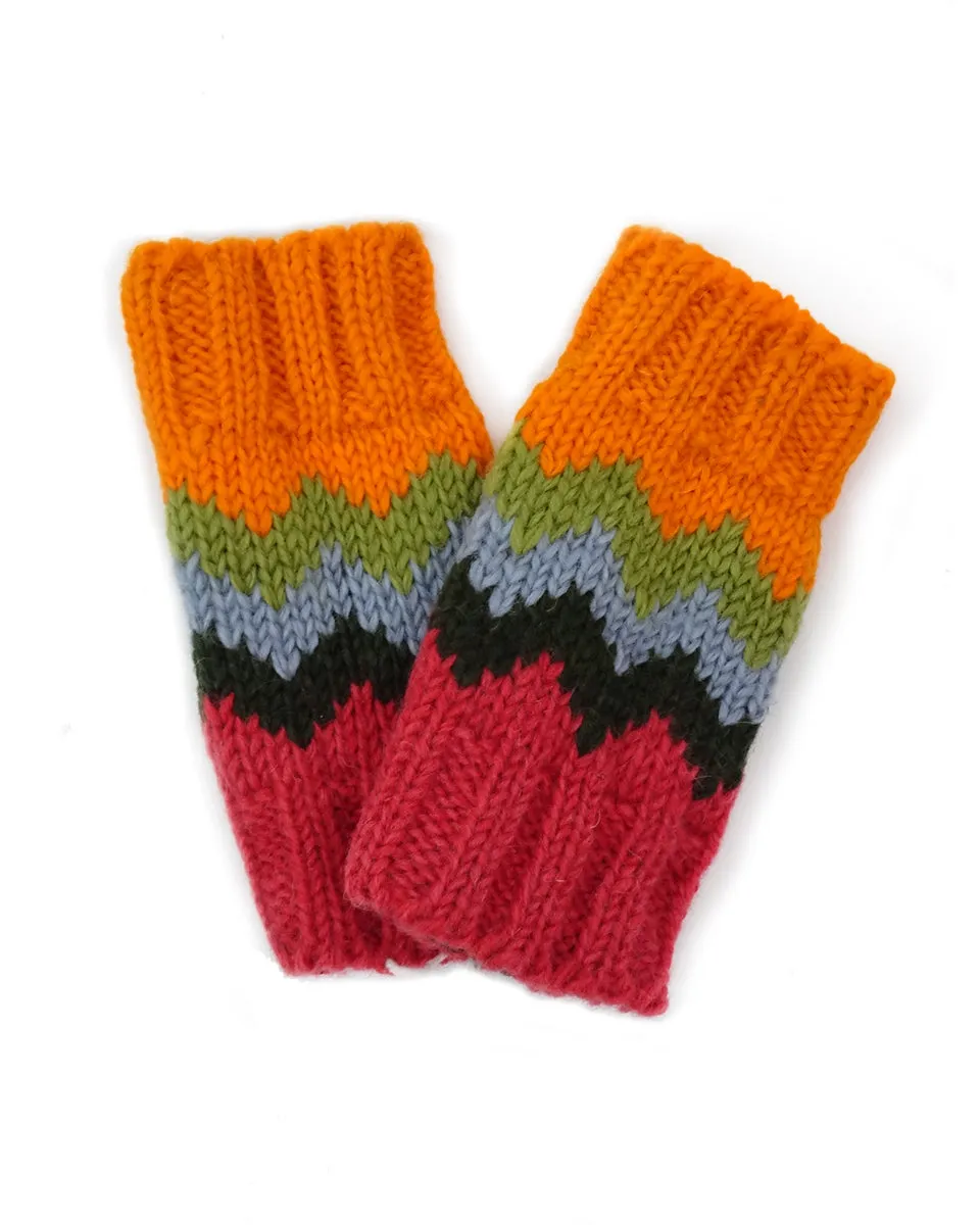 Zig Zag Fingerless Gloves