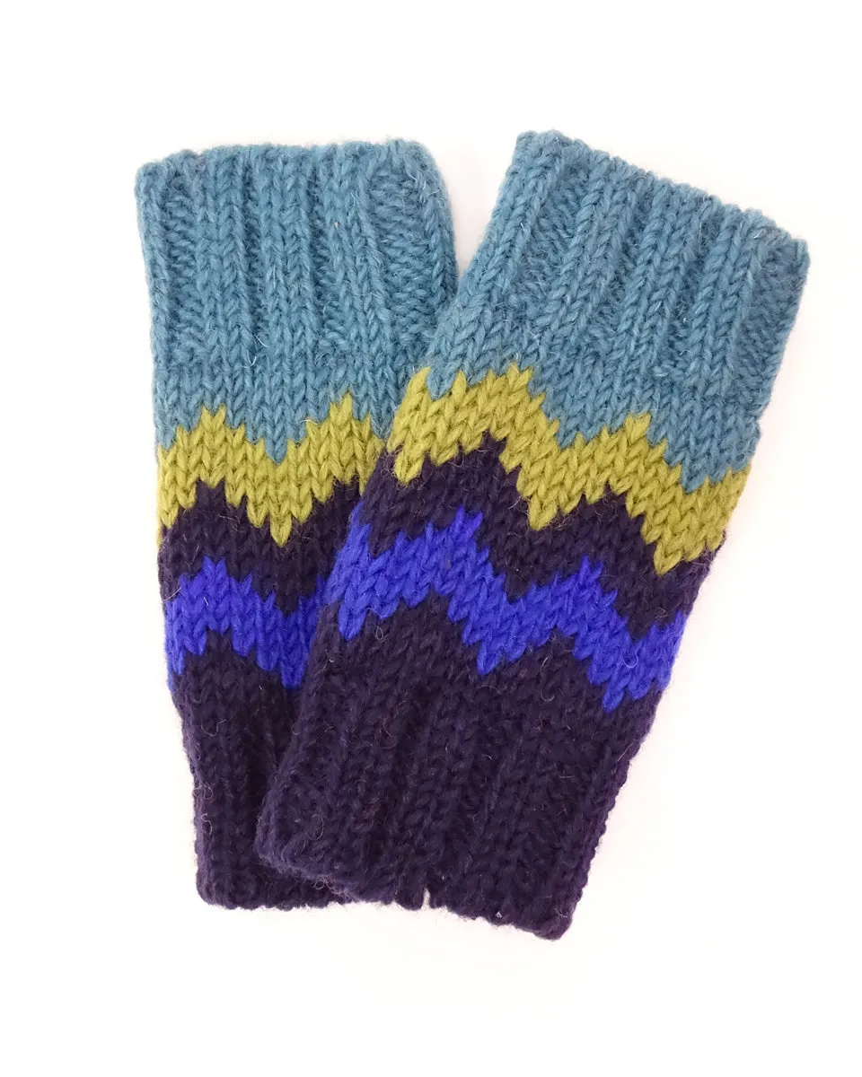 Zig Zag Fingerless Gloves